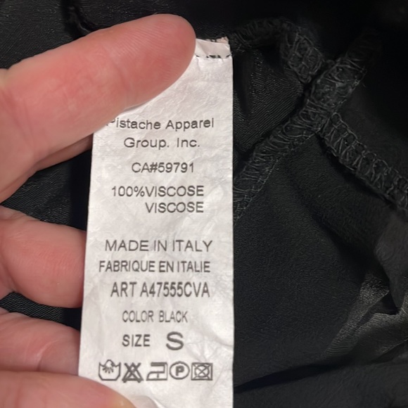 Pistache black blouse made in Italy - Picture 5 of 5